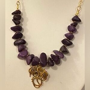 NEW Chinese marble dragon necklace